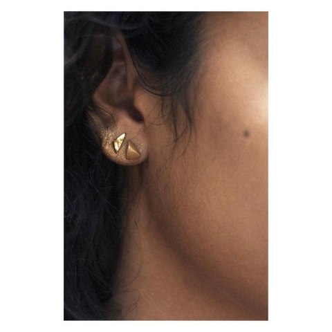 BLOW mini / gold satin earrings