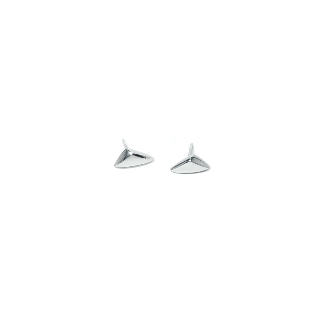 BLOW mini / glossy silver earrings