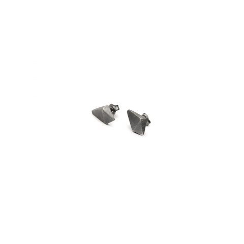 GEOMMETRY / BLACK silver earrings