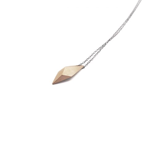 ONE EDGE / SATIN BRASS NECKLACE