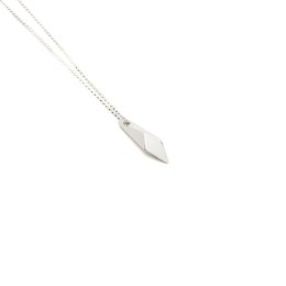 ONE EDGE / glossy silver necklace