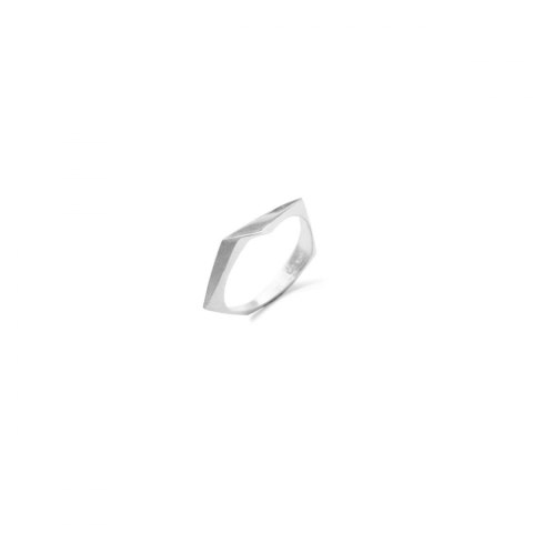 ONE EDGE mini / SATIN SILVER RING