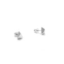 TRI mini / satin silver earrings