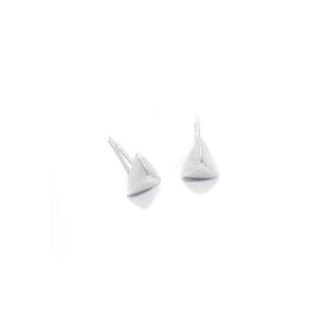 TRI mini / satin silver earrings