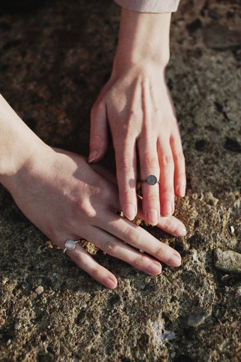 LABEL/ Black SILVER RING