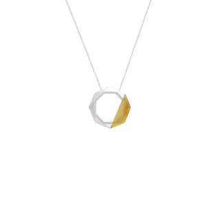 LABEL mini / satin silver necklace