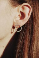 LANE circle / recycled silver earrings