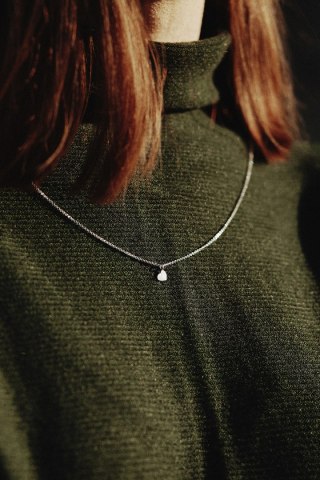 LANE little heart / recycled silver necklace