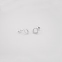 LANE mini circle / recycled silver earrings