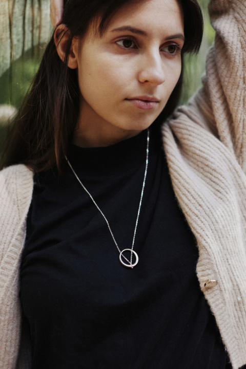 MINIMAL BIG necklace / silver