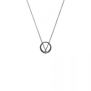 MINIMAL mini necklace / black silver