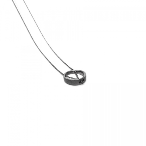 MINIMAL mini necklace / black silver