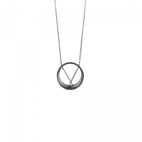 MINIMAL necklace / black silver