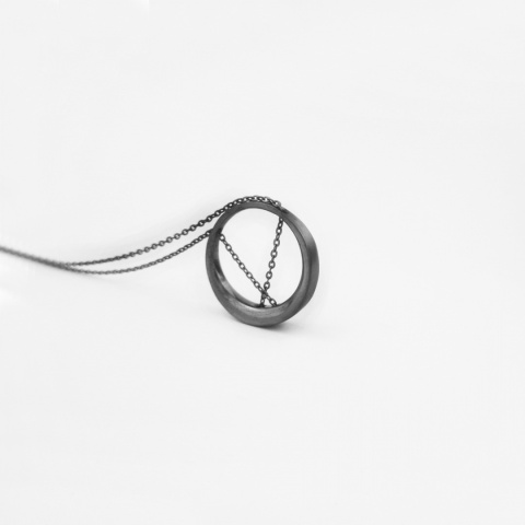 MINIMAL necklace / black silver