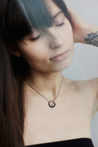 MINIMAL necklace / black silver