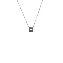 MONOLITH mini / black silver necklace