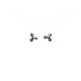 ROSETTE mini / black silver earrings
