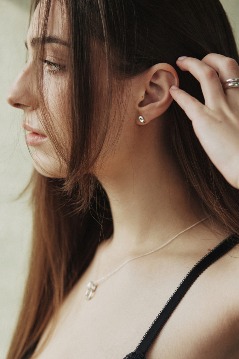 SMOOTH AVO / silver earrings