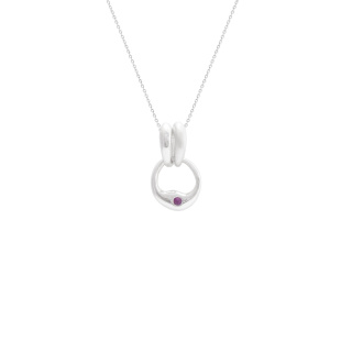 SMOOTH GEMstone / silver necklace