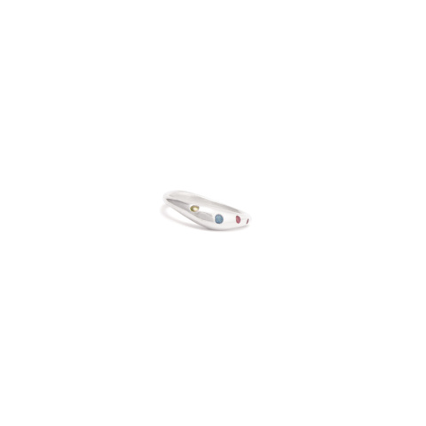 SMOOTH gemstones / silver ring