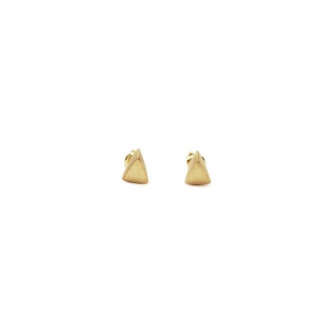 TRI mini / gold satin earrings