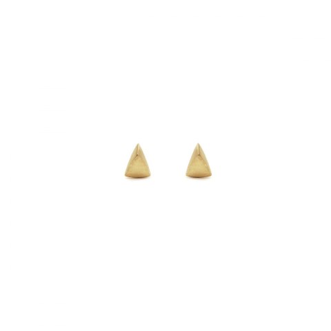 TRI mini / gold satin earrings