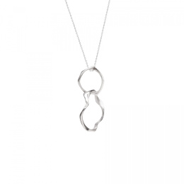 WAVES Circle / silver necklace