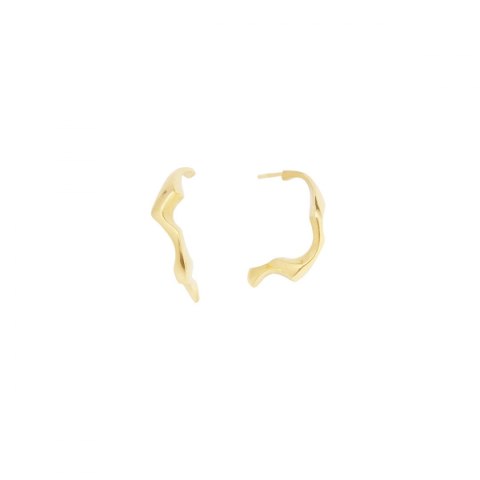 WAVES Semicircle / gold earrings