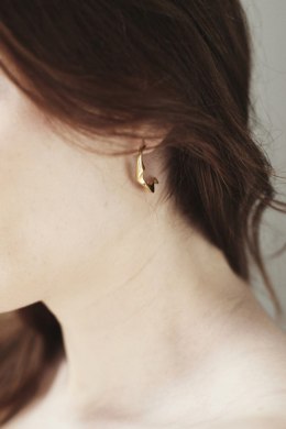 WAVES Semicircle / gold earrings