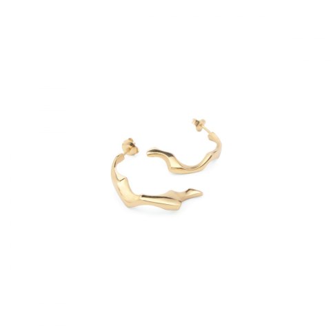 WAVES Semicircle / gold earrings