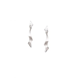 WAVES Straight / silver earrings