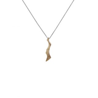 WAVES long / brass necklace