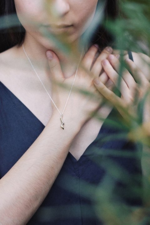 WAVES long / silver necklace