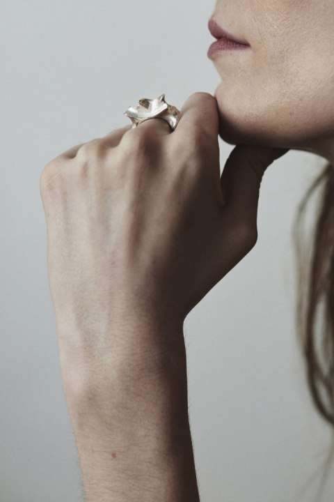 WAVES maxi / silver ring WAVES maxi / silver ring