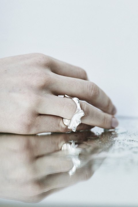 WAVES maxi / silver ring WAVES maxi / silver ring