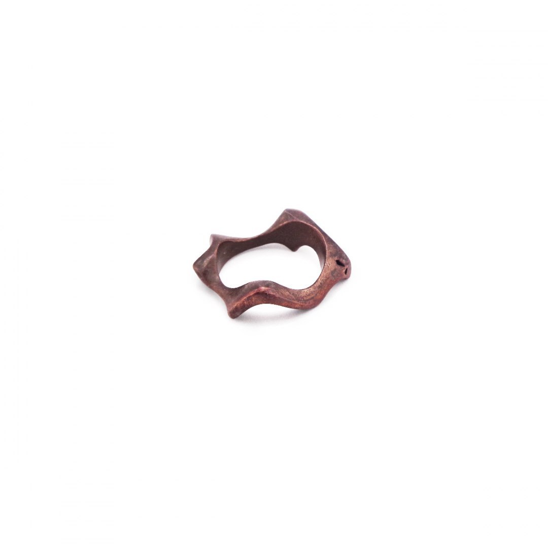 WAVES thick/ copper ring