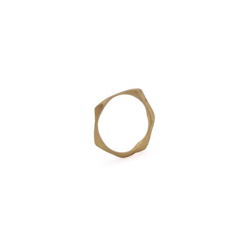 WAVES thin / brass ring