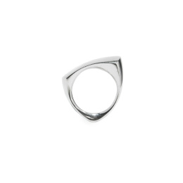 BLOW ring / glossy silver