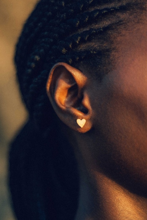 LANE little heart / recycled gold earrings