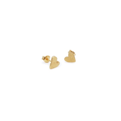 LANE little heart / recycled gold earrings