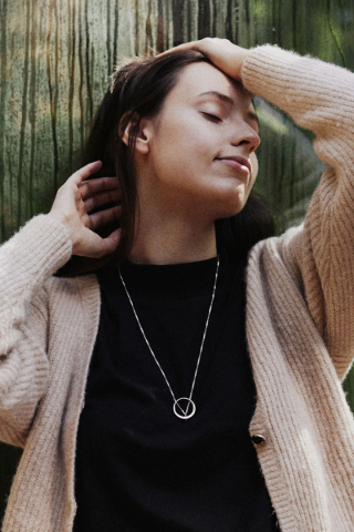 MINIMAL BIG necklace / silver