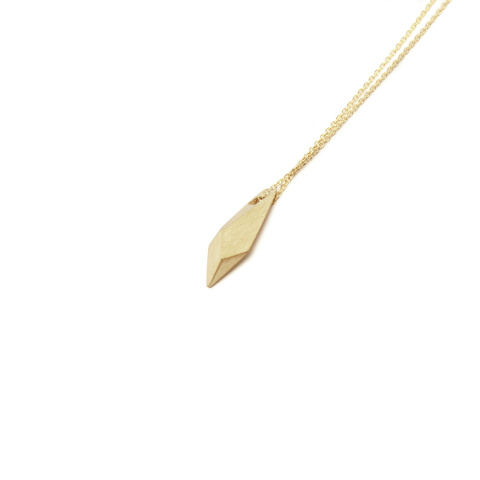 ONE EDGE / satin GOLD necklace