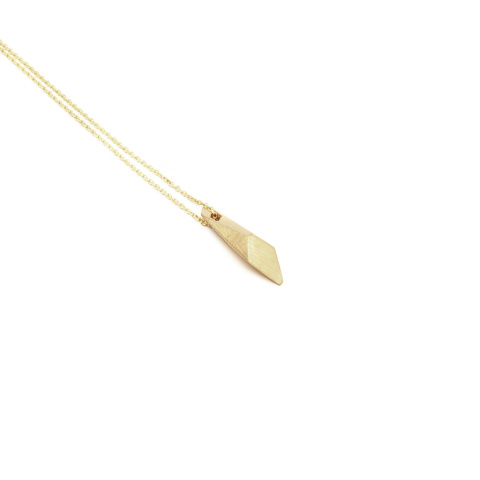 ONE EDGE / satin GOLD necklace