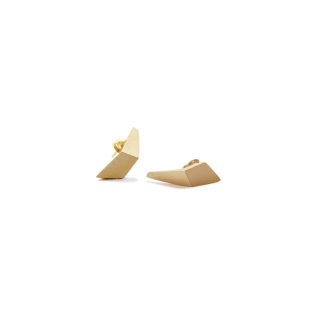 ONE EDGE flexed / satin GOLD earrings