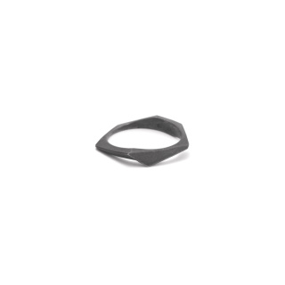 ONE EDGE mini / BLACK SILVER RING