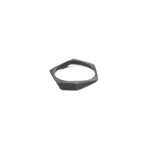 ONE EDGE mini / BLACK SILVER RING