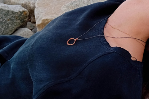 SANDRO empty / copper necklace