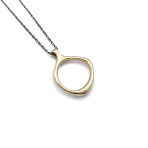 SANDRO empty / brass necklace