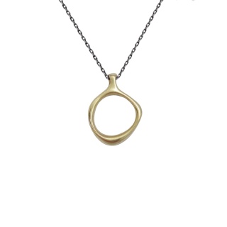 SANDRO empty / brass necklace
