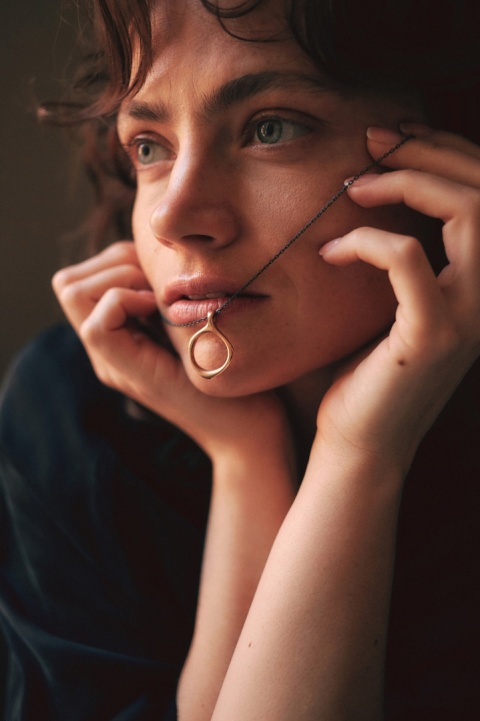 SANDRO empty / copper necklace
